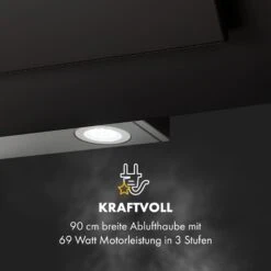 Athena 90 Dunstabzugshaube 90cm 300m³/h 69W Edelstahl -Küchengeräte 10034195 de 0008 logo