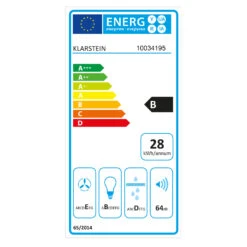 Athena 90 Dunstabzugshaube 90cm 300m³/h 69W Edelstahl -Küchengeräte 10034195 energy label