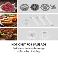 Kraftprotz Elektrischer Fleischwolf 700 W Kupfermotor Edelstahl -Küchengeräte 10034215 yy 0003 logo Klarstein Kraftprotz elektrischer Fleischwolf weiss