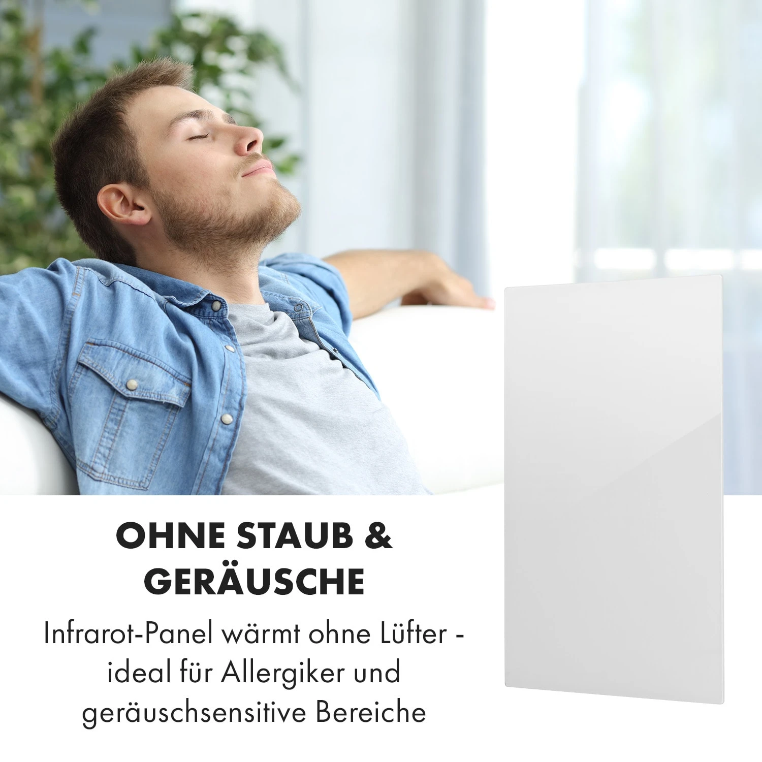 Crystal Wall Infrarotheizung 100x60cm 600W Wochentimer IP54 Weiß 5 Crystal Wall Infrarotheizung 100x60cm 600W Wochentimer IP54 Weiß – Bild 5