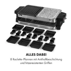 Sirloin Raclette 1500W Aluminium / Stein 8 Personen Kontroll-LED -Küchengeräte 10034275 de 0006 logo