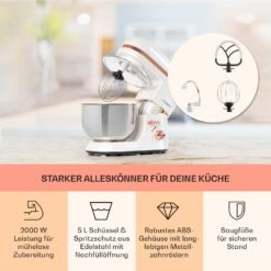 Bella Elegance Küchenmaschine 2000W/2,7PS/5,2 Ltr Edelstahl BPA-frei -Küchengeräte 10034365 de 0003 usp