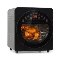 AeroVital Easy Touch Heißluftfritteuse 1700W 14l Timer 16 Programme Metallic / Schwarz