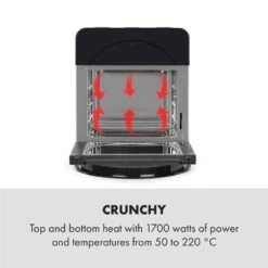 AeroVital Easy Touch Heißluftfritteuse 1700W 14l Timer 16 Programme Schwarz -Küchengeräte 10034452 yy 0003 logo Klarstein AeroVital easy touch Fritteuse schwarz