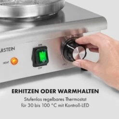 Wurstfabrik Pro 550 Hot Dog Maker 550W 2 Spieße 5L 30-100°C Edelstahl -Küchengeräte 10034453 de 0003 logo