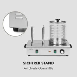 Wurstfabrik 600 Hot Dog Maker 600W 3 Spieße 5L 30-100°C Glas Edelstahl -Küchengeräte 10034454 de 0008 logo