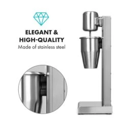Kraftpaket Milchshake-Mixer Proteinshake 80W Edelstahl Silber -Küchengeräte 10034456 yy 0007 logo Klarstein Kraftpaket Pro Milchshake Mixer 80W