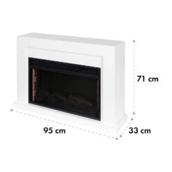 Blanca Elektrischer Kamin 1000/2000W LED 10-30 °C Wochentimer -Küchengeräte 10034487 yy 0009 dimensions