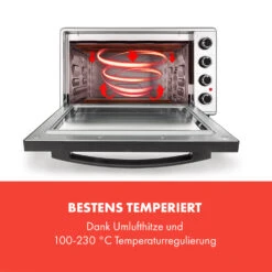 Masterchef 45 Mini-Backofen 45l 2000W 100-230 °C Timer Silber -Küchengeräte 10034497 de 0003 logo