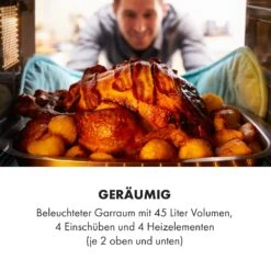 Masterchef 45 Mini-Backofen 45l 2000W 100-230 °C Timer Silber -Küchengeräte 10034497 de 0004 logo