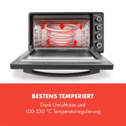 Masterchef 60 Mini-Backofen 60l 2000W 100-230 °C Timer Schwarz -Küchengeräte 10034498 de 0003 logo