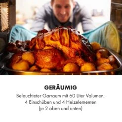 Masterchef 60 Mini-Backofen 60l 2000W 100-230 °C Timer Silber -Küchengeräte 10034499 de 0004 logo