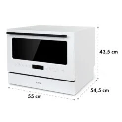 Azuria Geschirrspülmaschine 1380W 6,5L 6 Gedecke Schwarze Glasfront -Küchengeräte 10034510 yy 0011 logo Klarstein Azuria Geschirrspuelmaschine weiss