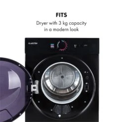 Jet Set Mini-Wäschetrockner Ablufttrockner 1020W EEK C 3kg 50cm -Küchengeräte 10034512 yy 0006 logo Klarstein Jet Set Waeschetrockner schwarz