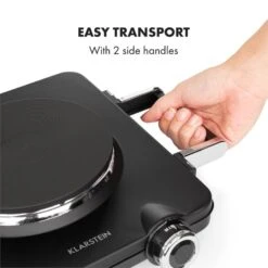 Cookorama Doppelkochplatte 1900-2250 W 150/180 Mm Ø 5 Stufen Schwarz -Küchengeräte 10034573 yy 0006 logo Klarstein Cookorama Doppelkochplatte schwarz