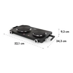 Cookorama Doppelkochplatte 1900-2250 W 150/180 Mm Ø 5 Stufen Schwarz -Küchengeräte 10034573 yy 0007 logo Klarstein Cookorama Doppelkochplatte schwarz