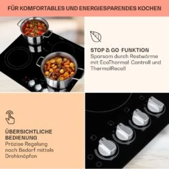 EasyCook Keramikkochfeld 6100W Drehregler Schwarz -Küchengeräte 10034604 de 0004 usp
