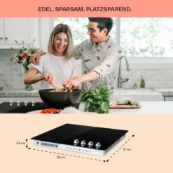 EasyCook Keramikkochfeld 6100W Drehregler Schwarz -Küchengeräte 10034604 de 0006 usp