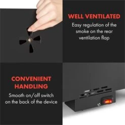 Flintstone Räucherofen 1600W Thermometer Edelstahl Elektrisch 18 Flintstone Räucherofen 1600W Thermometer Edelstahl Elektrisch -Küchengeräte 10034702 yy 0009 logo Klarstein NES C16