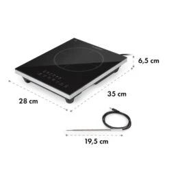 Cook N Roll Induktionskochfeld 2000W Timer 10 Stufen Bratenthermometer -Küchengeräte 10034708 yy 0009 logo Klarstein Cook n Roll Induktionskochfeld schwarz