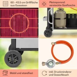 Tomahawk Gasgrill 3 X 3,6 KW Brenner 60 X 43,5 Cm Grill Edelstahl -Küchengeräte 10034711 de 0005 usp