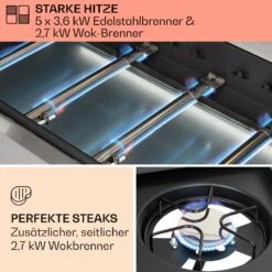 Tomahawk Gasgrill 5x3,6 KW + 2,7 KW Brenner 80x43,5 Cm Grill Edelstahl 9 Tomahawk Gasgrill 5x3,6 KW + 2,7 KW Brenner 80x43,5 Cm Grill Edelstahl -Küchengeräte 10034712 de 0003 usp