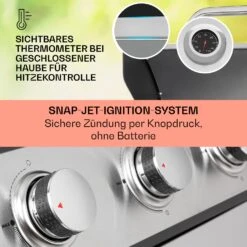 Tomahawk Gasgrill 5x3,6 KW + 2,7 KW Brenner 80x43,5 Cm Grill Edelstahl 10 Tomahawk Gasgrill 5x3,6 KW + 2,7 KW Brenner 80x43,5 Cm Grill Edelstahl -Küchengeräte 10034712 de 0004 usp