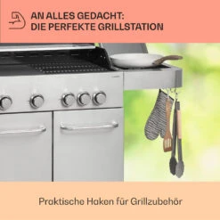 Valkyrie Gasgrill 4x3,5 KW + 3,15 KW Brenner 74x44 Cm Grill Edelstahl -Küchengeräte 10034715 de 0007 usp