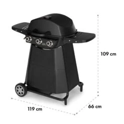 Vanquish Gasgrill 3 Edelstahlbrenner 3 X 3 KW 63,5 X 45 Cm Grillfläche 17 Vanquish Gasgrill 3 Edelstahlbrenner 3 X 3 KW 63,5 X 45 Cm Grillfläche -Küchengeräte 10034805 yy 0009 logo Klarstein Vanquish Gasgrill schwarz