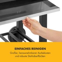 Meat Machine Holzkohlegrill BBQ 45x32,5cm Thermometer Bodenrollen 16 Meat Machine Holzkohlegrill BBQ 45x32,5cm Thermometer Bodenrollen -Küchengeräte 10034819 de 0008 logo