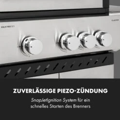 Valkyrie Gasgrill 3x3,2 + 2,9 KW Sichtfenster 54x42 Cm Grill Edelstahl -Küchengeräte 10034845 de 0009 logo