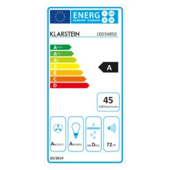Structura Inselabzugshaube Abluft 641 M³/h Max. LED-Licht Edelstahl -Küchengeräte 10034850 energy label
