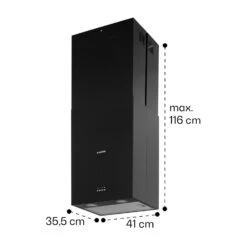 Structura Inselabzugshaube Abluft 641 M³/h Max. LED-Licht Edelstahl -Küchengeräte 10034850 yy 0011 dimensions