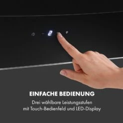 Antonia Dunstabzugshaube Kopffrei 90cm 350m³/h Touch-Bedienfeld Glas -Küchengeräte 10034868 de 0006 logo