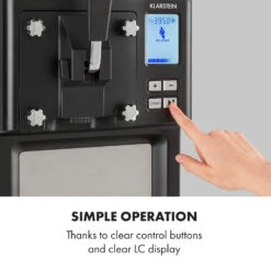 Sweet Sundae Eiscrememaschine Kompressor 1,5l Edelstahl Schwarz -Küchengeräte 10034911 uk 0007 logo Klarstein Sahnehaeubchen Eiscrememaschine schwarz