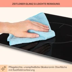 Kochheld Doppel-Induktionskochfeld 2900W Dreh-Regler Glas Schwarz -Küchengeräte 10034946 de 0008 usp