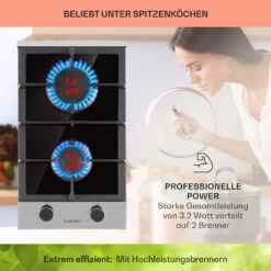 Alchemist Domino Gaskochfeld 2-flammig Aluminium-Brenner Glaskeramik -Küchengeräte 10034968 de 0003 usp