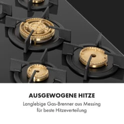 Goldflame 5 Gaskochfeld 5-flammig Messing-Brenner Glaskeramik Schwarz -Küchengeräte 10034973 de 0003 logo