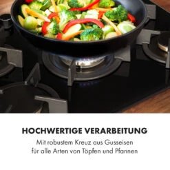 Goldflame 5 Gaskochfeld 5-flammig Messing-Brenner Glaskeramik Schwarz -Küchengeräte 10034973 de 0007 logo