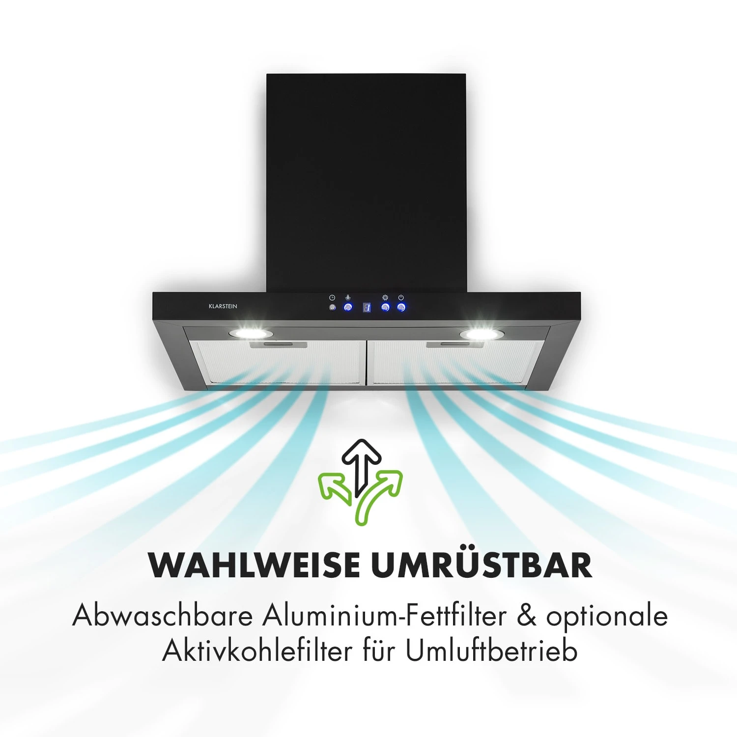 Limelight Dunstabzugshaube 60cm Wandhaube 600m³/h Schwarz 5 Limelight Dunstabzugshaube 60cm Wandhaube 600m³/h Schwarz – Bild 5