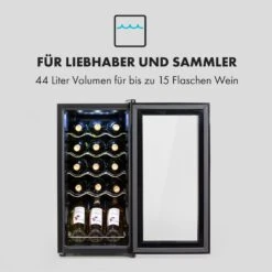Shiraz 15 Slim Uno Weinkühlschrank 44l Touch-Bedienfeld 5-18°C -Küchengeräte 10035025 de 0003 logo