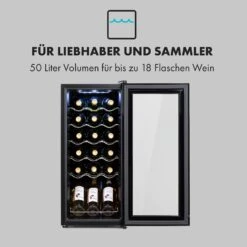 Shiraz 18 Slim Uno Weinkühlschrank 50l 18Fl Touch-Bedienfeld 5-18°C -Küchengeräte 10035026 de 0003 logo