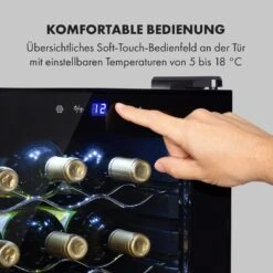 Shiraz 18 Slim Uno Weinkühlschrank 50l 18Fl Touch-Bedienfeld 5-18°C -Küchengeräte 10035026 de 0004 logo