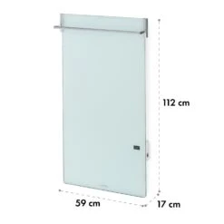 Hot Spot Crystal Spotless Smart Infrarotheizung 59x112cm 750W App-Steuerung -Küchengeräte 10035064 yy 0009 logo Klarstein HotSpotCrystal Spotless Smart IRHeizungW