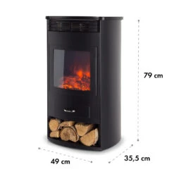 Bormio Smart Elektrokamin 950/1900W Thermostat Wochentimer -Küchengeräte 10035086 yy 0010 logo Klarstein Bormio Smart schwarz