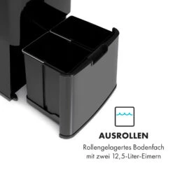Touchless Black Stainless Steel Müllsammler Sensor 72L 4 Behälter ABS / PP / Edelstahl Schwarz 15 Touchless Black Stainless Steel Müllsammler Sensor 72L 4 Behälter ABS / PP / Edelstahl Schwarz -Küchengeräte 10035097 de 0005 logo