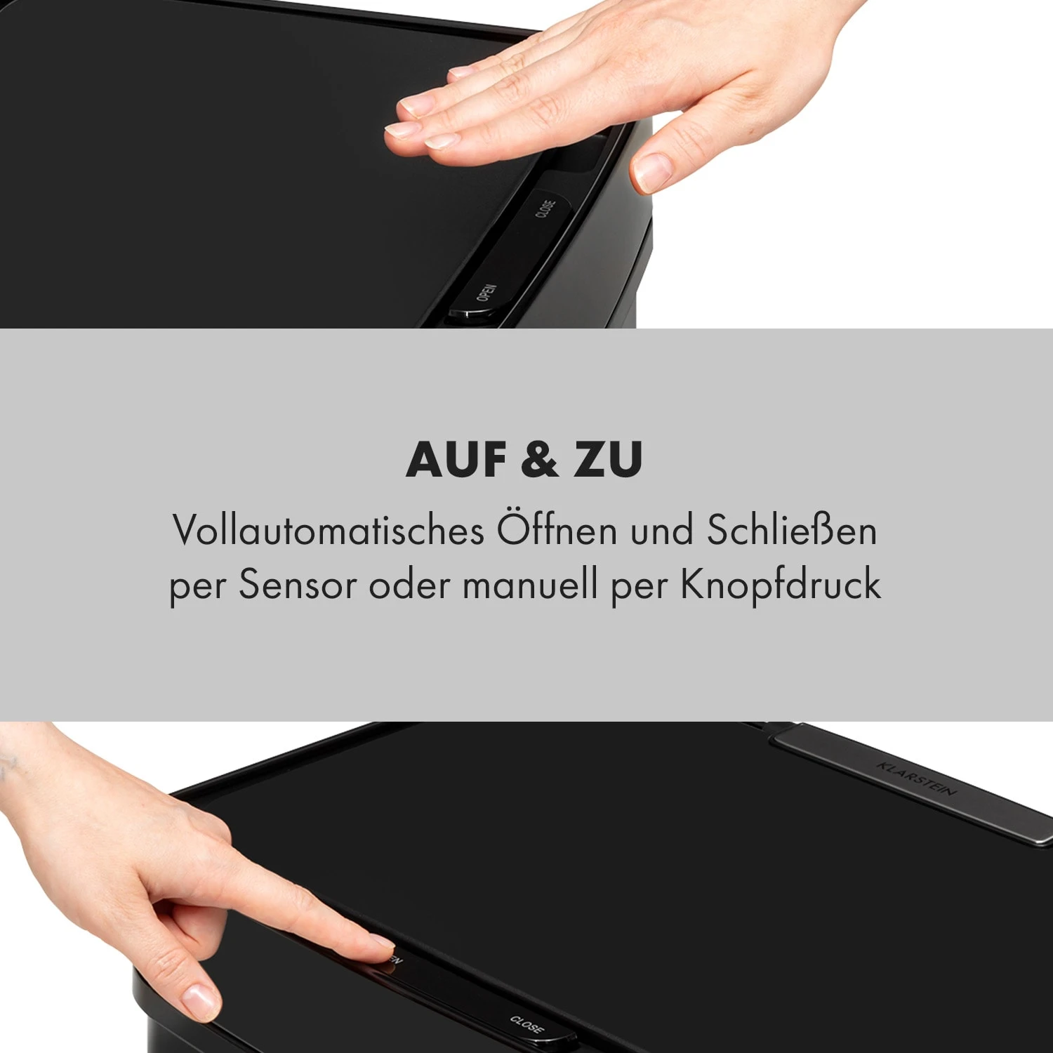 Touchless Black Stainless Steel Müllsammler Sensor 72L 4 Behälter ABS / PP / Edelstahl Schwarz 7 Touchless Black Stainless Steel Müllsammler Sensor 72L 4 Behälter ABS / PP / Edelstahl Schwarz – Bild 7