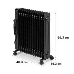 Thermaxx Heatstream Ölradiator 2500W 5-35 °C, 24h-Timer -Küchengeräte 10035109 yy 0010 logo Klarstein Thermaxx Heatstream Oelradiator Schwarz