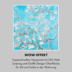 Wonderwall Air Art Smart Infrarotheizung 60x60cm 350W Wandinstallation App-Steuerung Mandelblüten -Küchengeräte 10035112 de 0005 logo