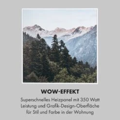 Wonderwall Air Art Smart Infrarotheizung 60x60cm 350W Wandinstallation App-Steuerung Berge -Küchengeräte 10035113 de 0005 logo